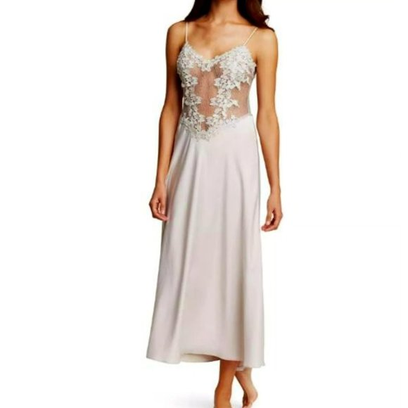 NWT Flora Nikrooz Showstopper Long Gown in Champagne (Size: S) - Picture 1 of 16
